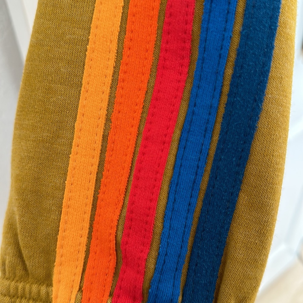 NEW Never Worn! Hard to find mustard color , rainbow side !!!